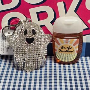 BBW Blingy Ghost SnapBac Pocketbac Holder & Be The Sunshine Refill Keychain